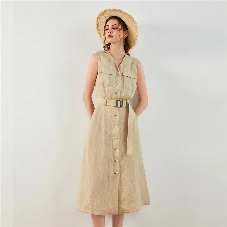 100% Ramie Long Dress5