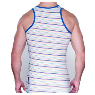 Wholesale Customize Men's Wild Stripes Compression Round Neck Undershirts